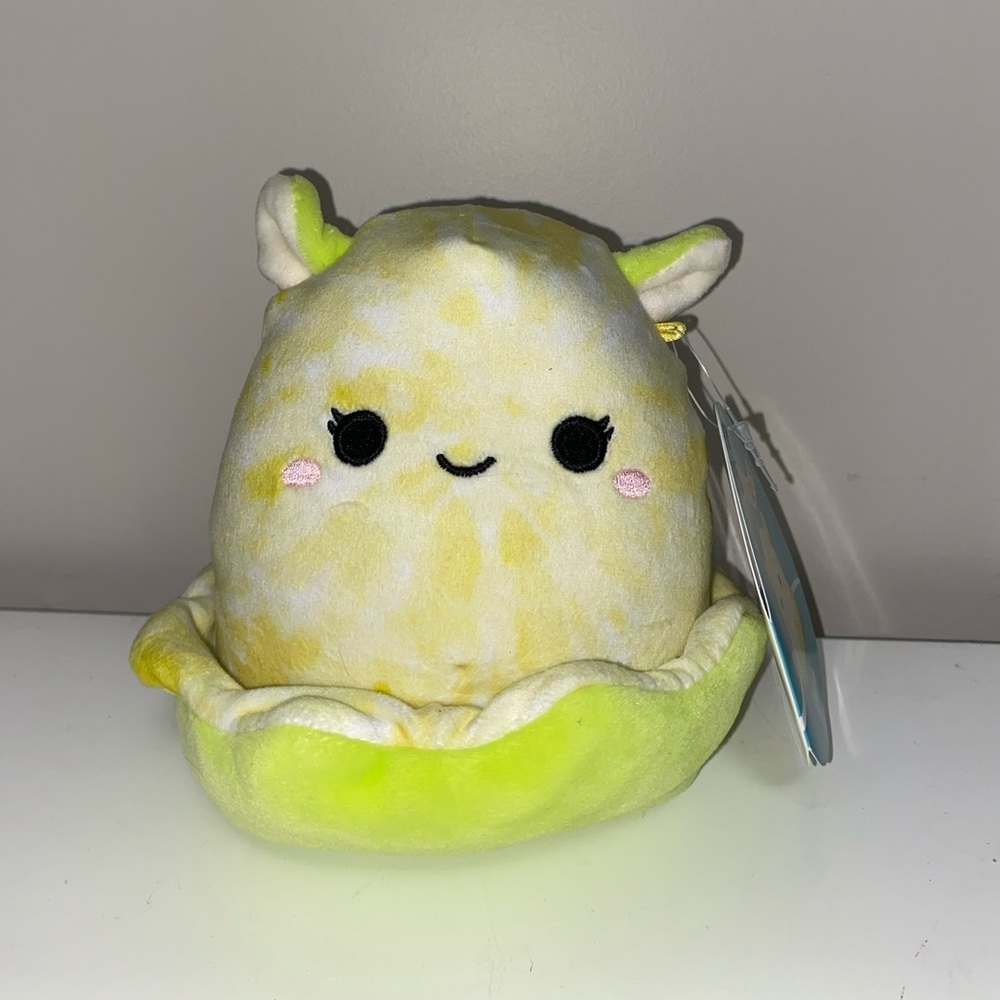 Squishmallows 5” Yellow Tie Dye Duna Sea Octopus Squishmallow